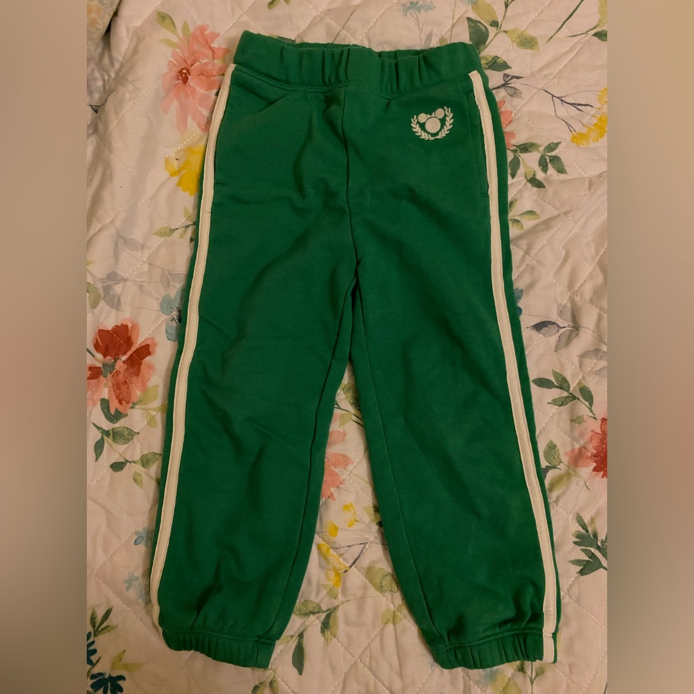 GAP Green Kids Joggers with White Stripes